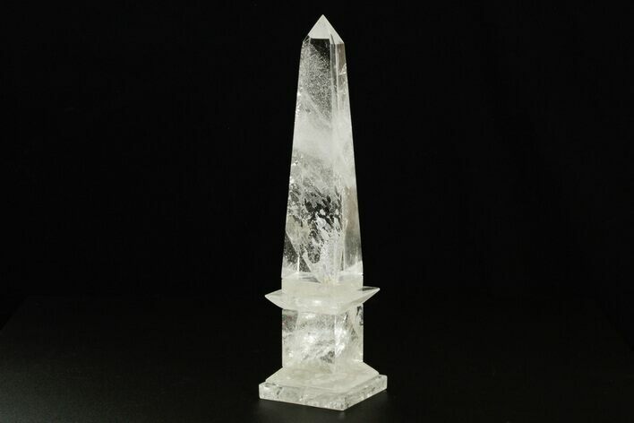 Polished Clear Quartz Obelisk - Madagascar #378873